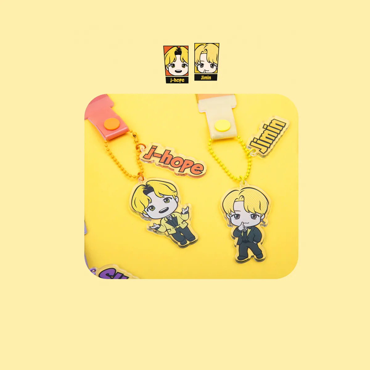 BTS TinyTAN Butter Acrylic Strap Keyring Jimin – Official Collection