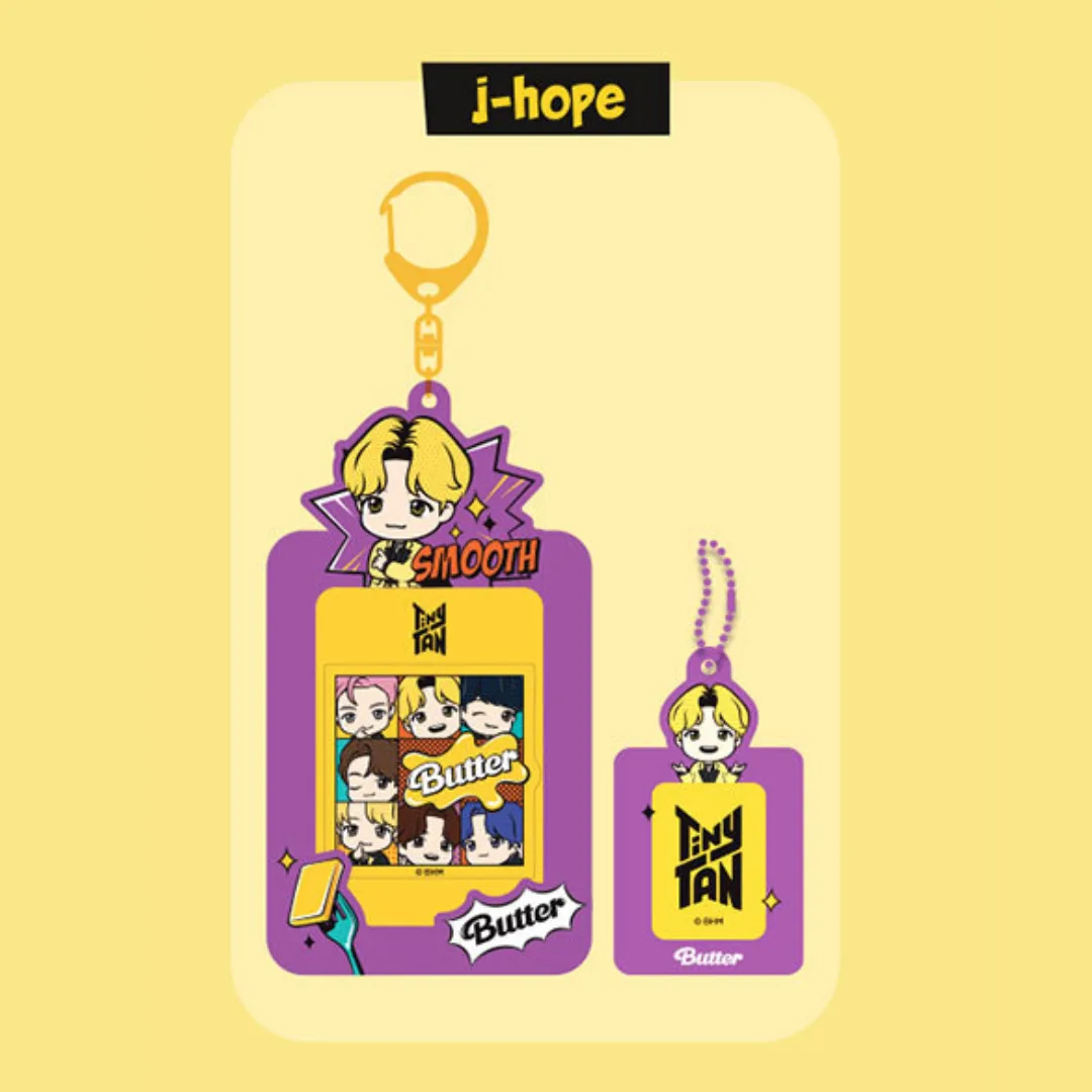BTS TinyTAN Butter Photocard Key Holder J-Hope – Official Collection