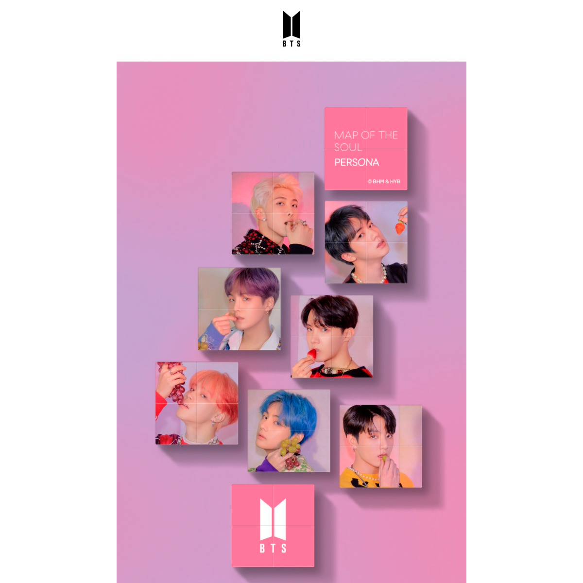 BTS TinyTAN Mini Keyring Cube Persona Set– Official Collection