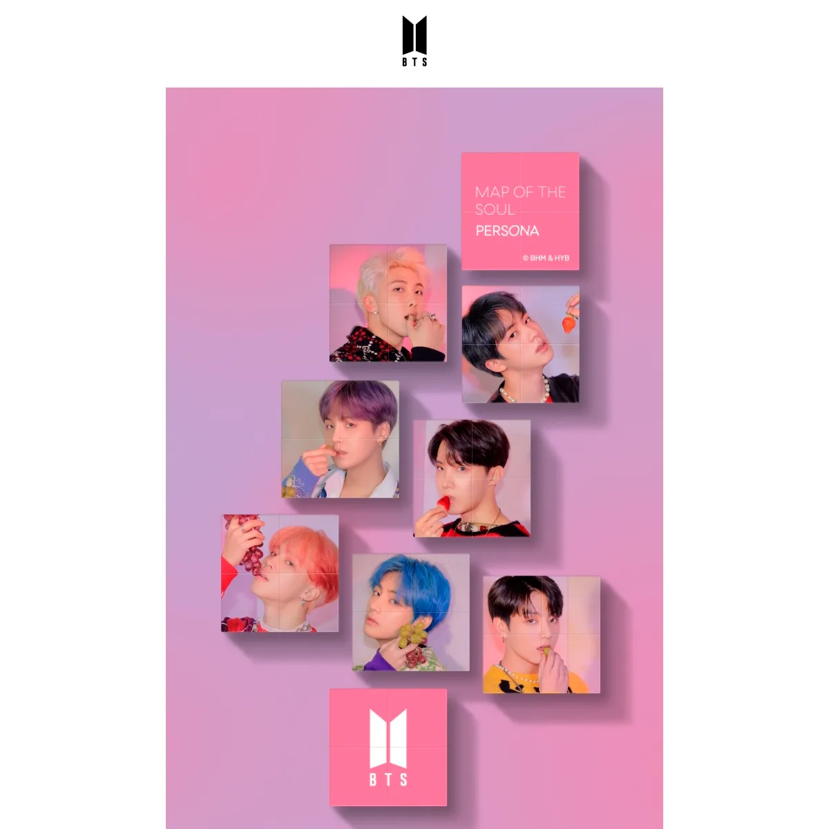 BTS TinyTAN Mini Keyring Cube Persona Set– Official Collection