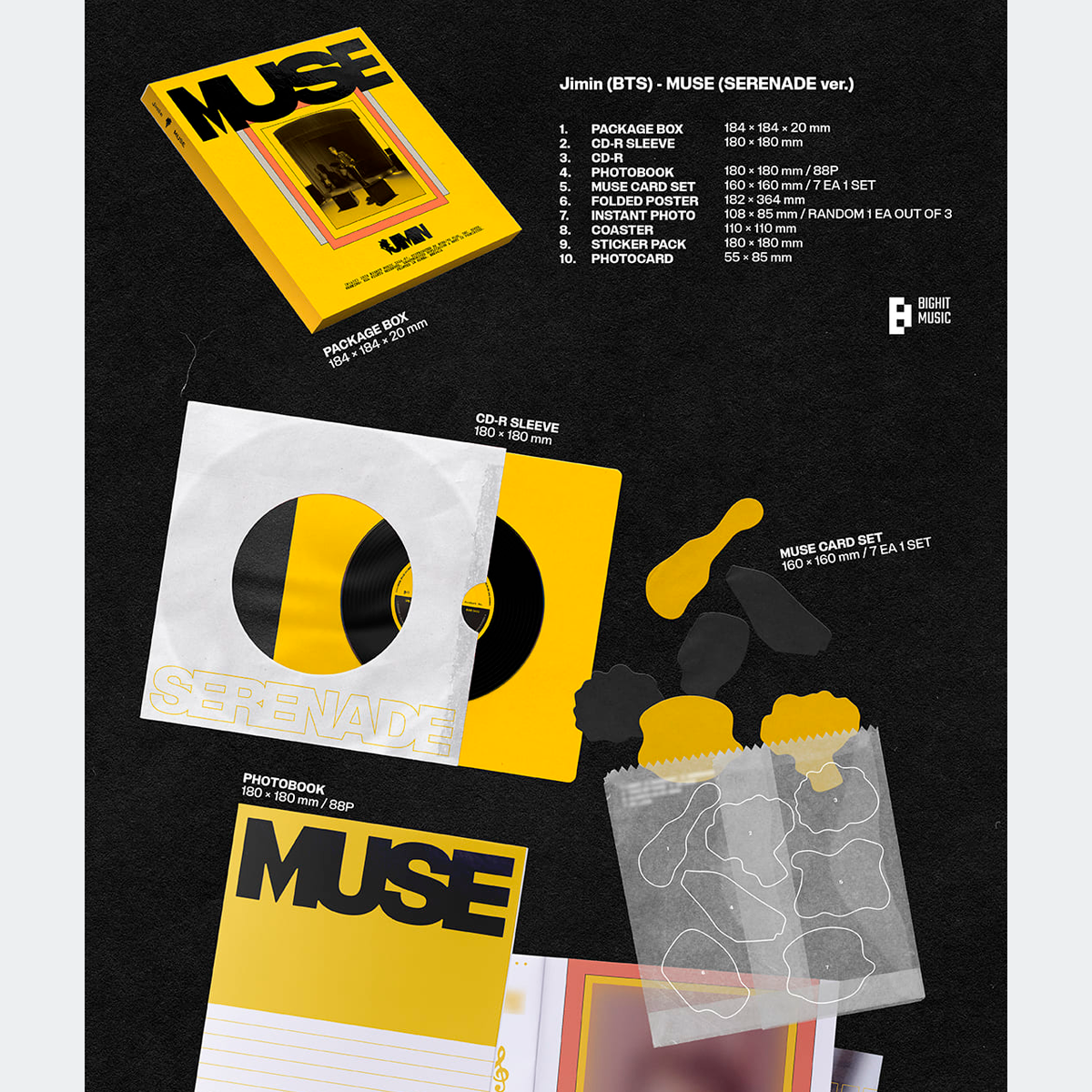 Jimin - BTS [MUSE] Serenade Version (yellow/warm) 2