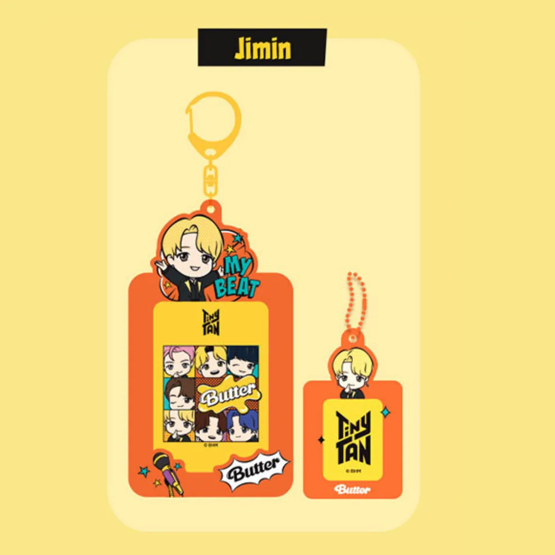 BTS TinyTAN Butter Photocard Key Holder Jimin – Official Collection