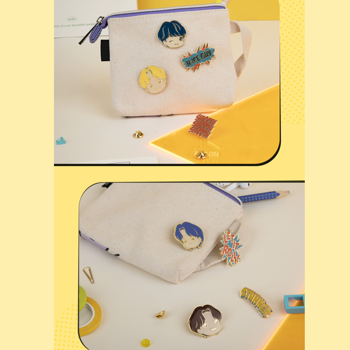 BTS TinyTAN Butter Metal Pin Badge Jimin – Official Collection 4