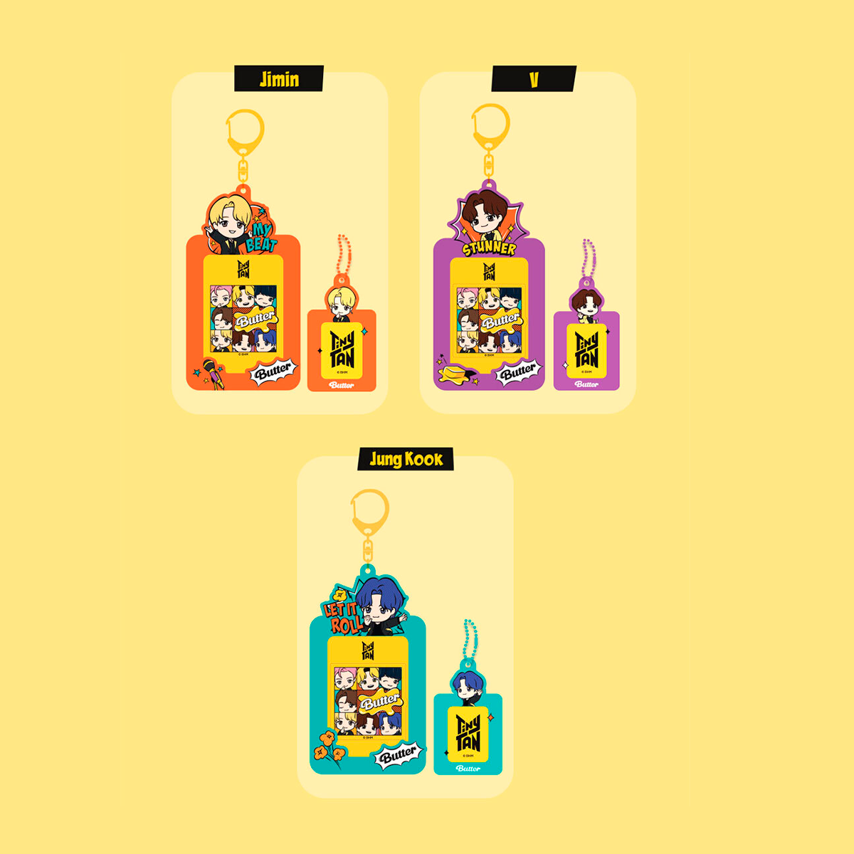 BTS TinyTAN Butter Photocard Key Holder V – Official Collection