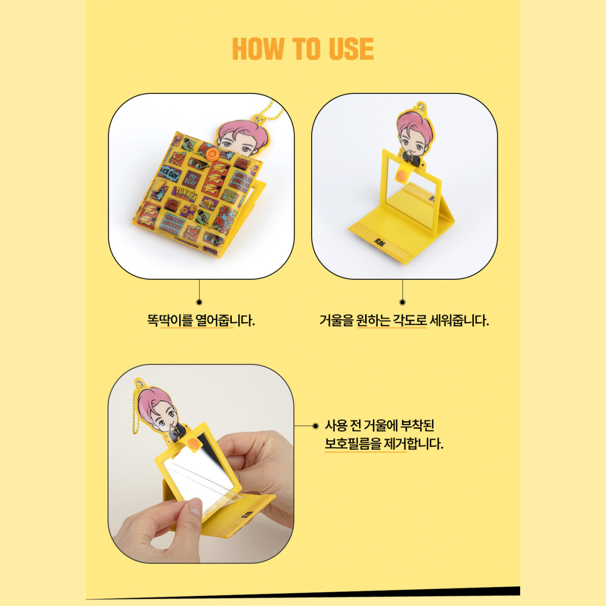 BTS TinyTAN Butter Mini Mirror V – Official Collection 3