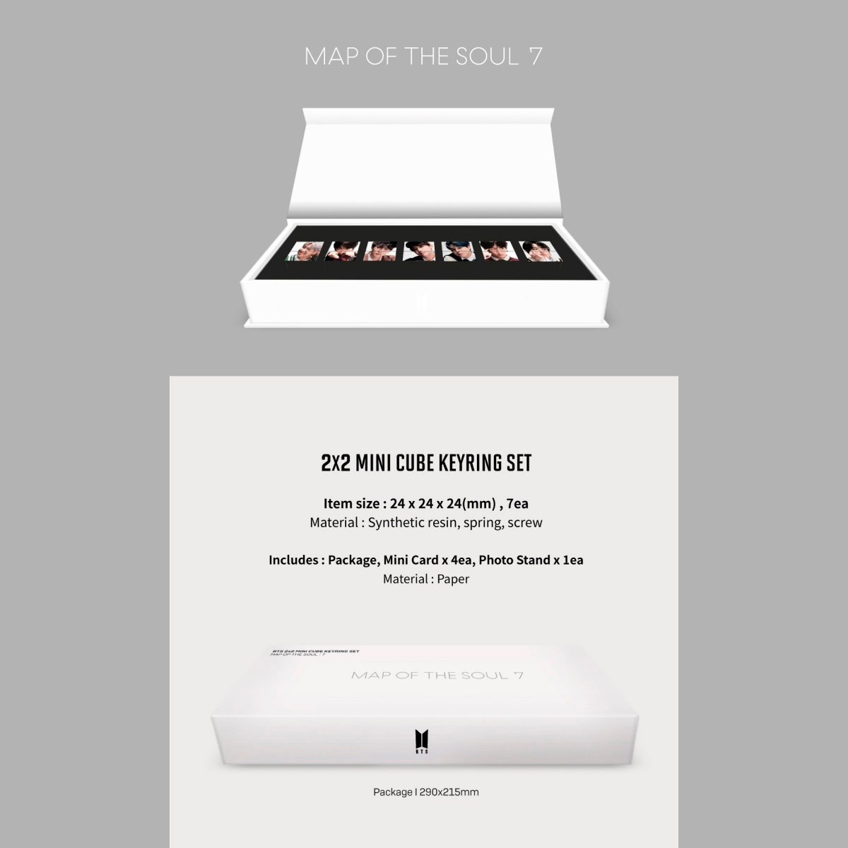 BTS TinyTAN Mini Keyring Cube Map of the Soul Set – Official Collection
